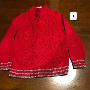 Land's End Boys Red Sweater